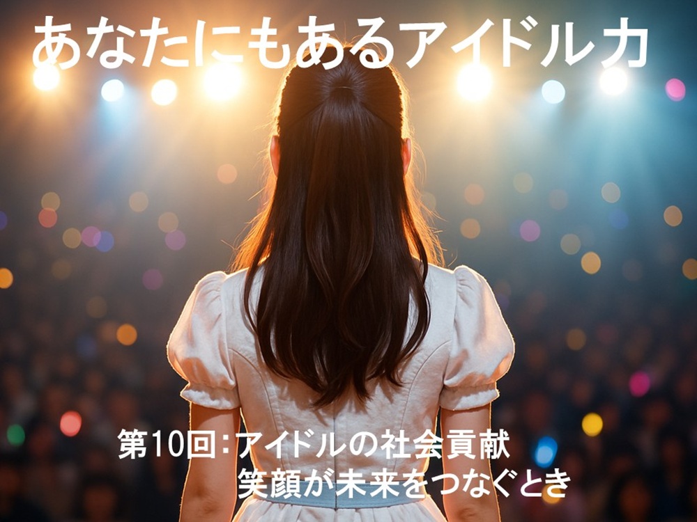 アイドルの社会貢献　
笑顔が未来をつなぐとき
