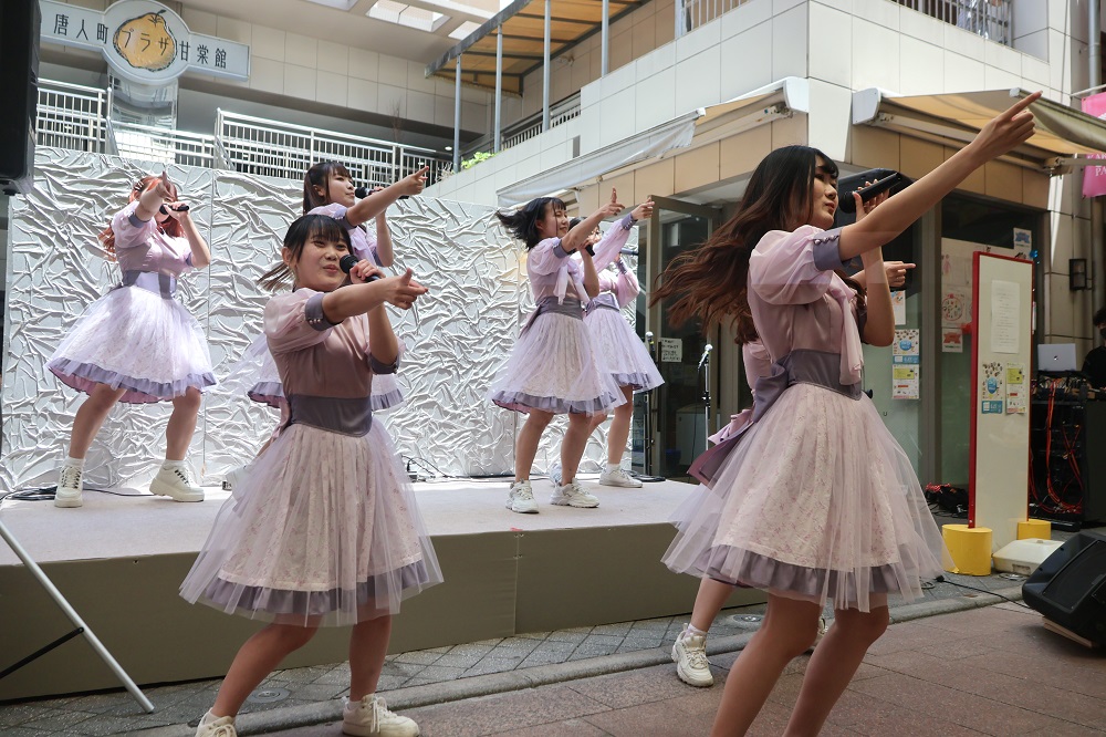 西短MP学科さくら組【チームさくらんぼ】、唐人町商店街「ごみゼロマルシェ」出演